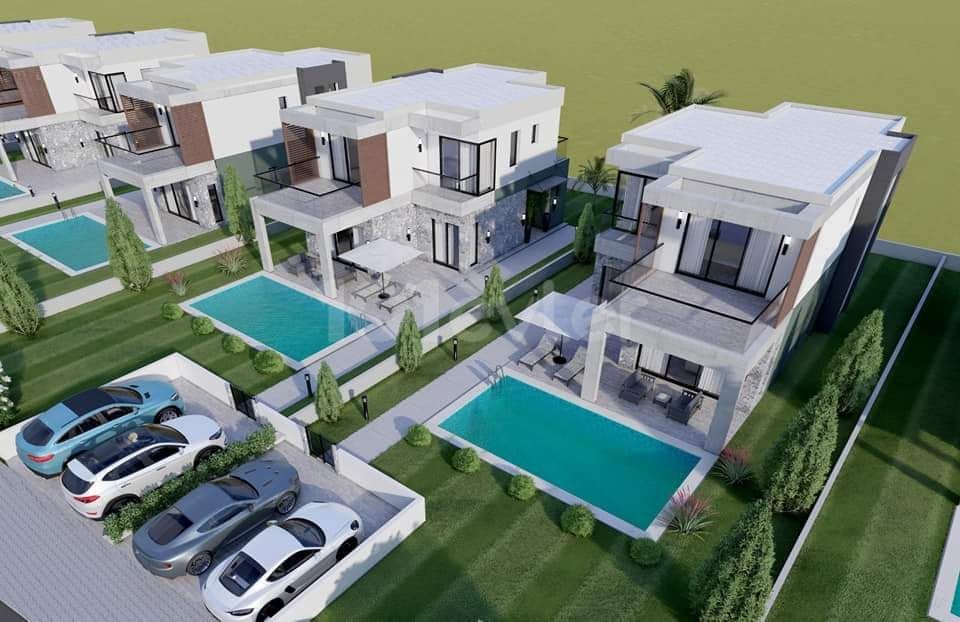 LUXURIÖS EINGERICHTETE 4+1-VILLA MIT GARTEN UND PRIVATEM POOL IN EINER LUXURIÖSEN ANLAGE IN KYRENIA ÇATALKÖY