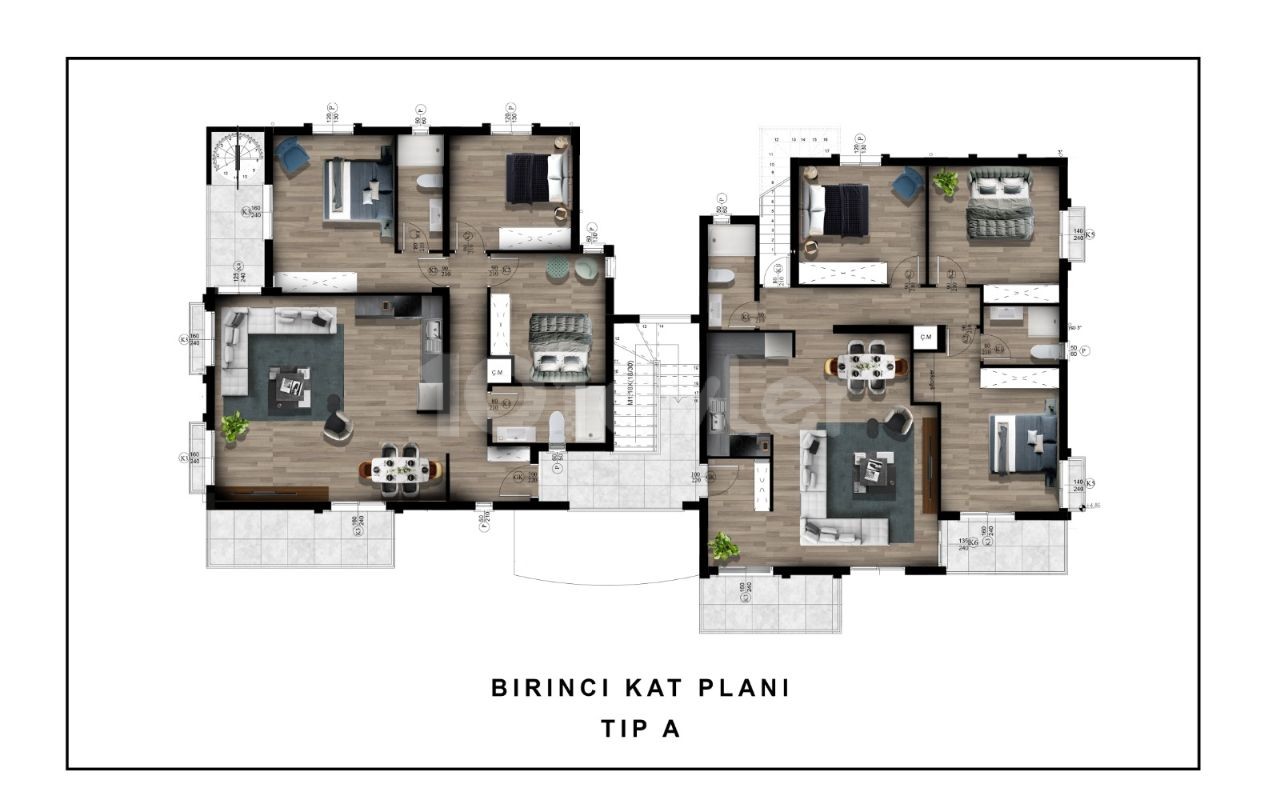 3+1 JANUAR 2024 ÜBERGABE IN EINEM HERRLICHEN KOMPLEX IN GİRNE ÇATALKÖY