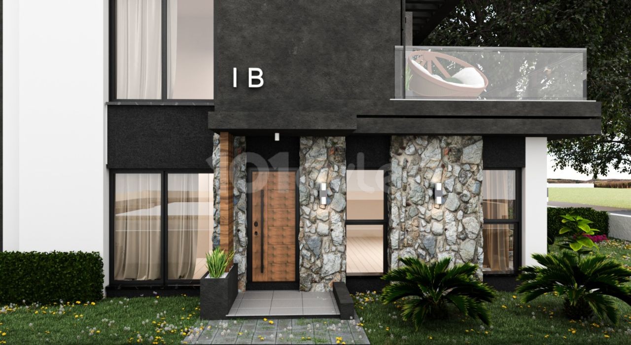 آپارتمان 3+1 لوکس با باغ در گیرنه لاپتا، بسیار نزدیک به دریا، تحویل در سال 2024