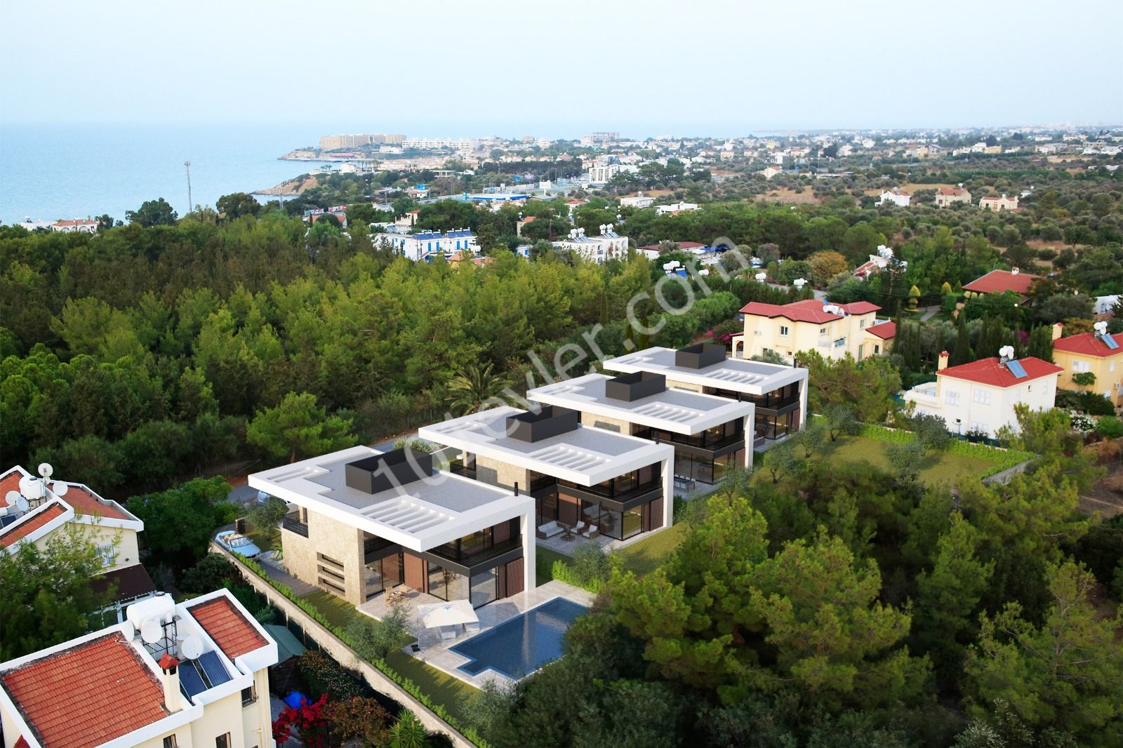 Girne Edremitte Yüksek standartlarda yapılmış Hemen Teslim 4 odalı Satılık Villa
