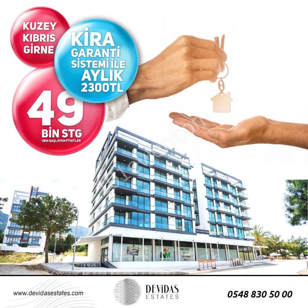 Girne Merkez’de 1+1 Satılık Daireler | 60 m2 | Kira Garantili