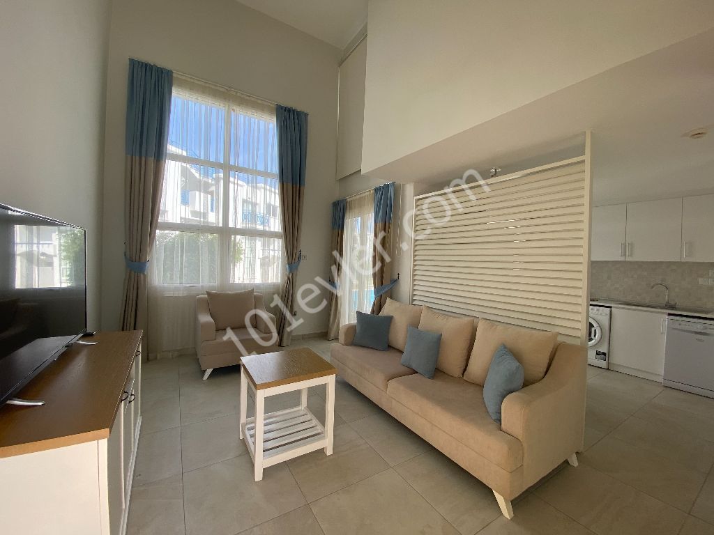 Girne Alsancak'ta 1+1 Kiralık Daire | Full Eşyalı | Dubleks