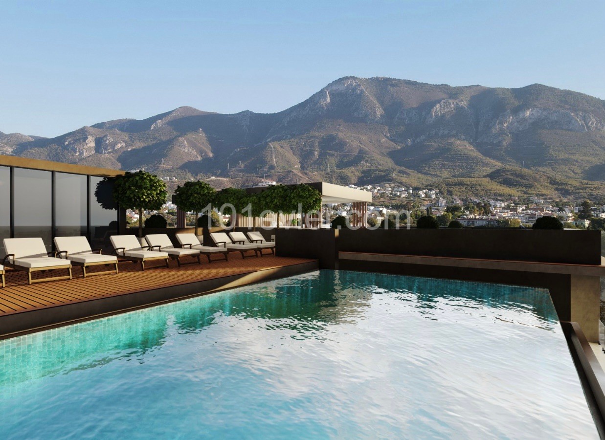 Perfekte Balance von Luxus und Komfort / die neueste,Beste von Kyrenia| wertvolle Lage an der Bellapais Road / Duplex 3+1daires / Pool und Garten auf der Dachterrasse ** 