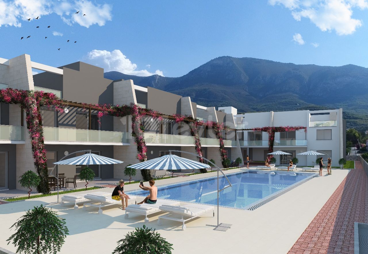 Kyrenia,Dogankoy | Duplex 2+1 Flat for Sale | Shared Pool | Covered Garage | On Site