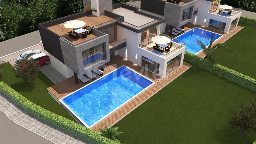 Girne, Ozanköy | Lüks 4+1 Villa| 860m2 Bahçe | Özel Havuz