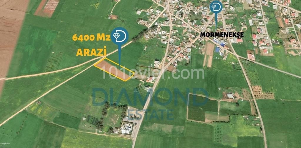 Gazimağusa Mormenekşe Bölgesinde 6.400m2 Arsa nitelikli Arazi