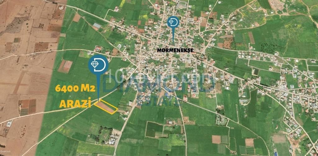 Gazimağusa Mormenekşe Bölgesinde 6.400m2 Arsa nitelikli Arazi