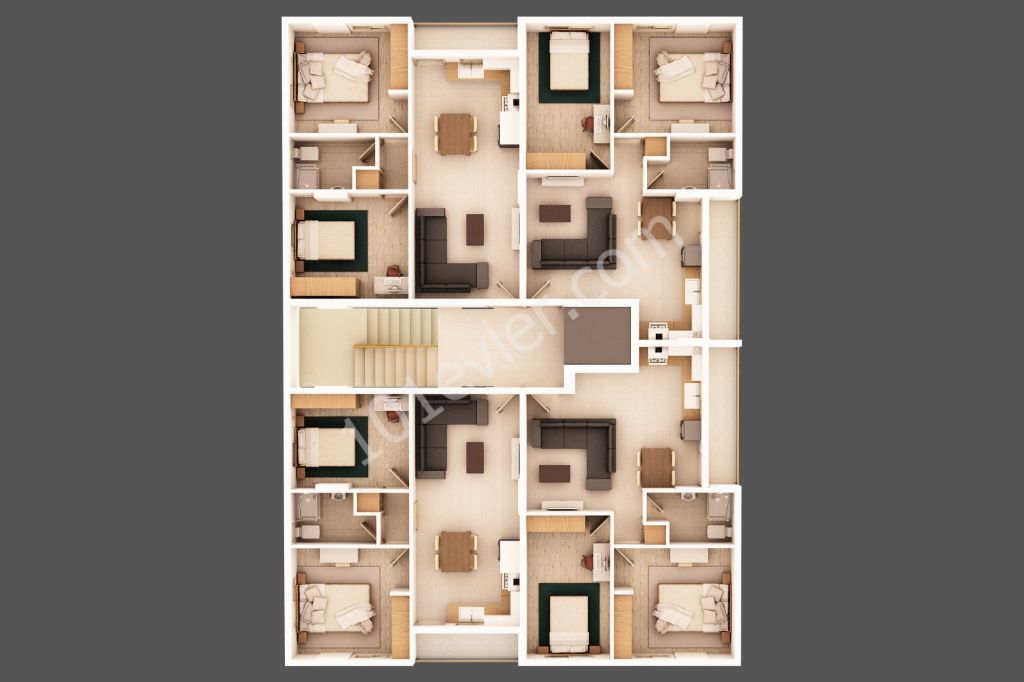 LEFKOŞA ORTAKÖY 'de, ŞİRKET ÖDEMELİ 2+1 PENTHOUSE DAİRE !