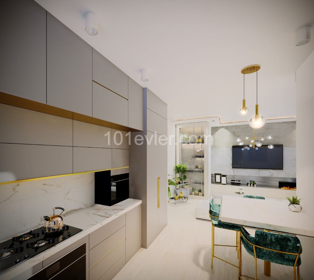 LUXURY 2+ 1 APARTMENT FOR SALE ON THE HIGHWAY IN THE CENTER OF KYRENIA ** 