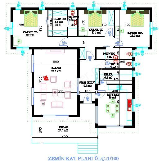 180 m2 3+1 einstöckiges Einfamilienhaus in einem vollen Grundstück in Nikosia Kanliköy 145.000 STG ** 