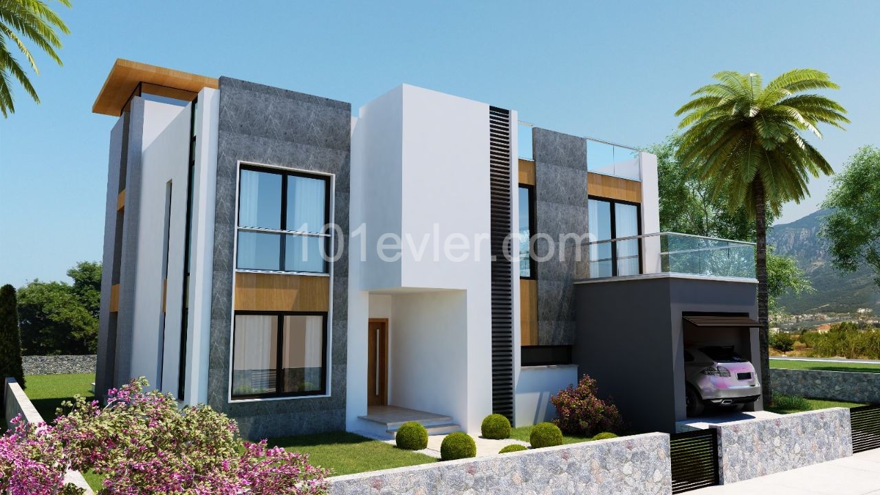 Girne Karşıyaka'da 4+1, 304 m2 Havuzlu Satılık Villalar 195.000 STG !!!