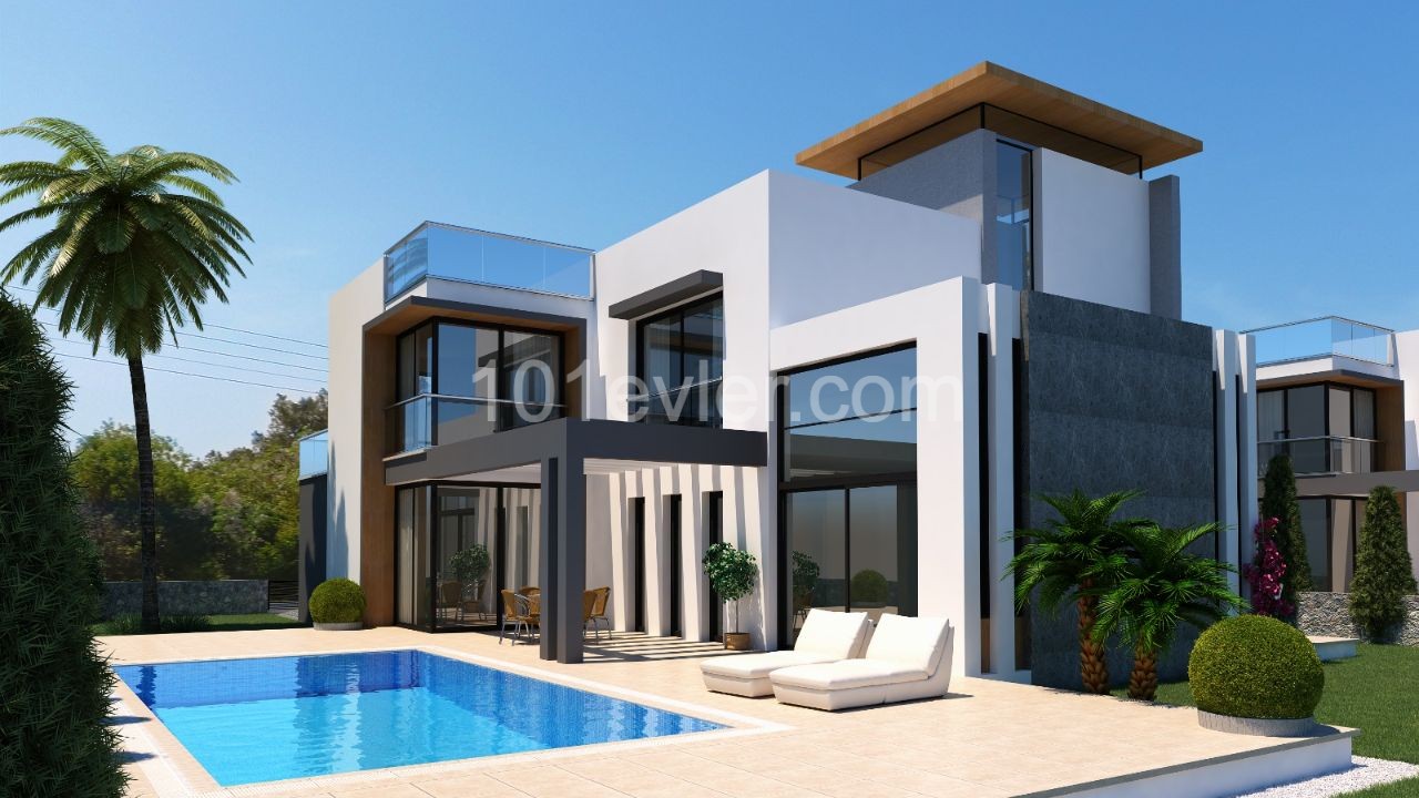 Girne Karşıyaka'da 4+1, 304 m2 Havuzlu Satılık Villalar 195.000 STG !!!