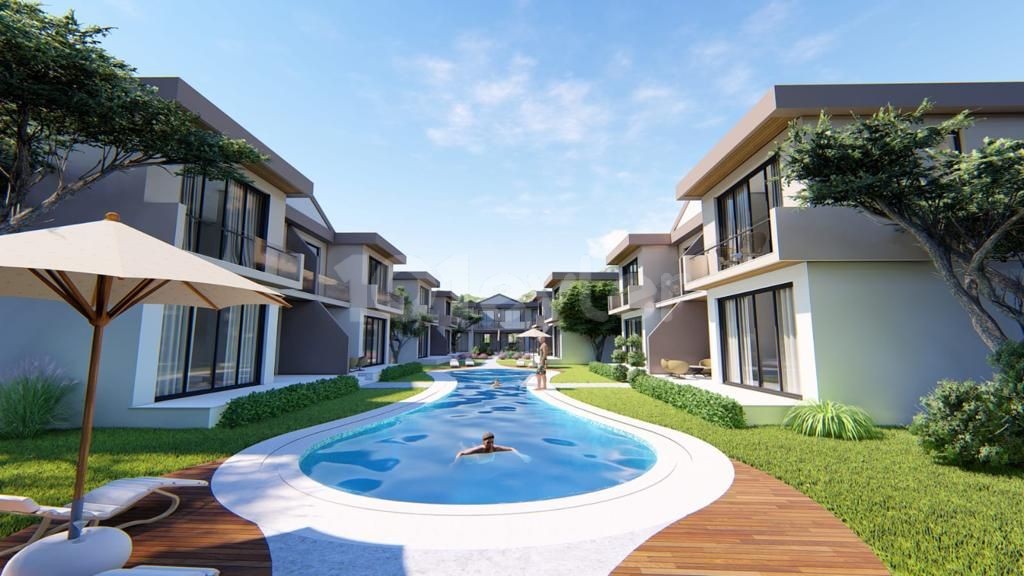 Lapta’da satılık 3+1 145 m2 ortak havuzlu ikiz villa 149.000 stg