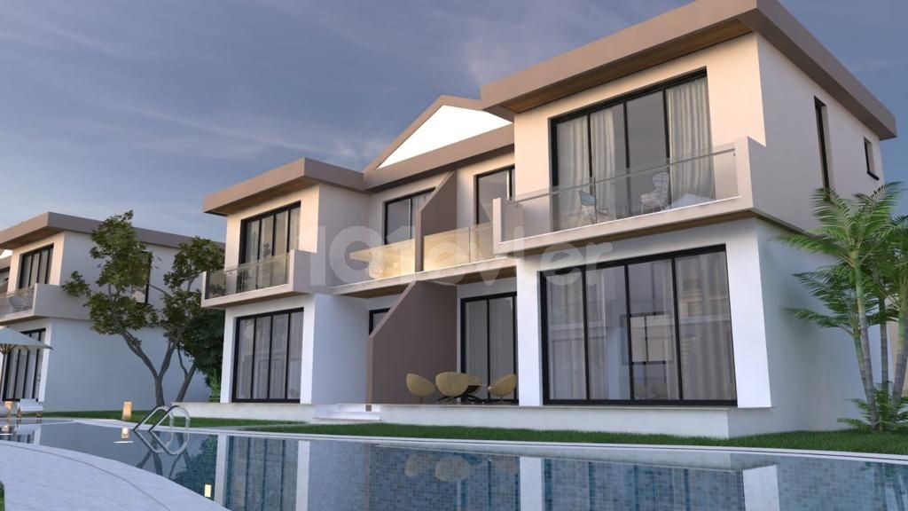 Lapta’da satılık 3+1 145 m2 ortak havuzlu ikiz villa 149.000 stg