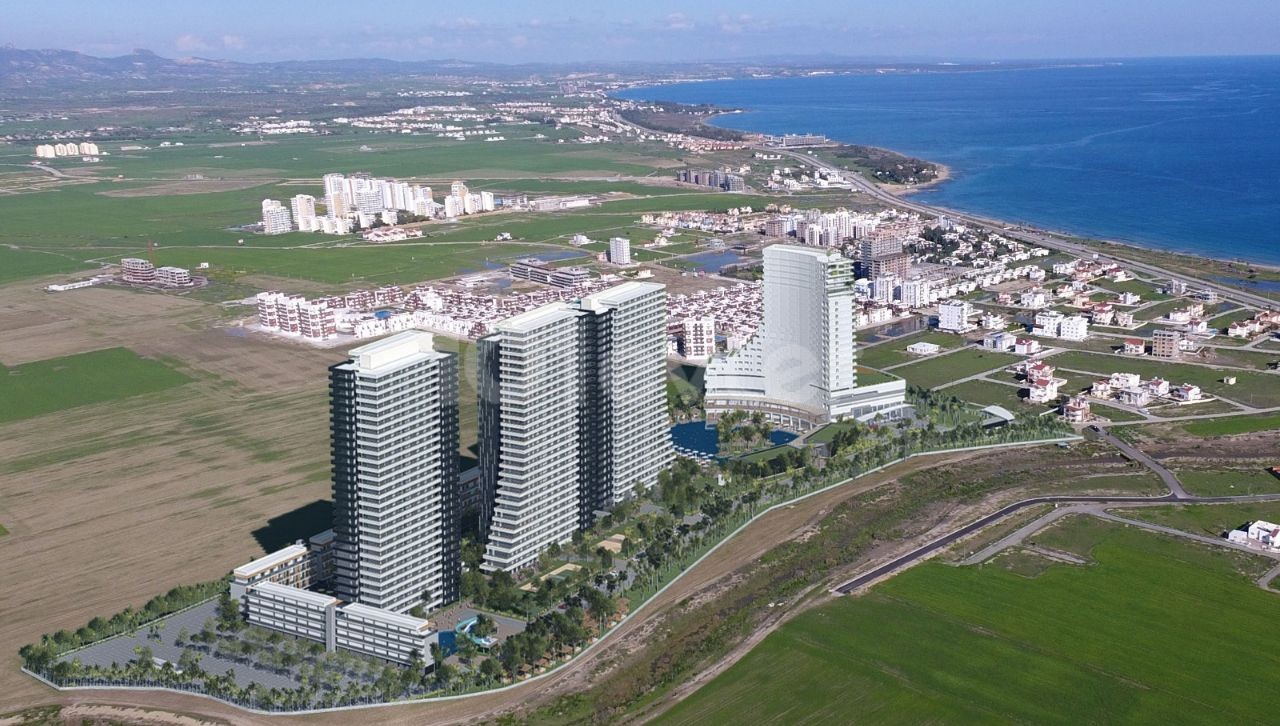 İskele LongBeach'de Grand Sapphire Projesinde 7 Yıldızlı bir yaşam sizi bekliyor , 1+1 Satılık Daire