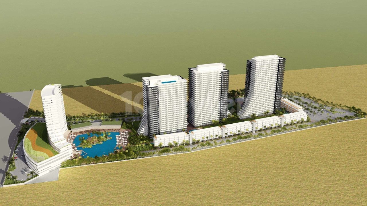 İskele LongBeach'de Grand Sapphire Projesinde 7 Yıldızlı bir yaşam sizi bekliyor , 1+1 Satılık Daire