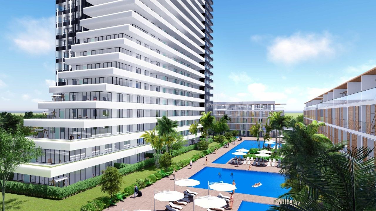 İskele LongBeach'de Grand Sapphire Projesinde 7 Yıldızlı bir yaşam sizi bekliyor , 1+1 Satılık Daire