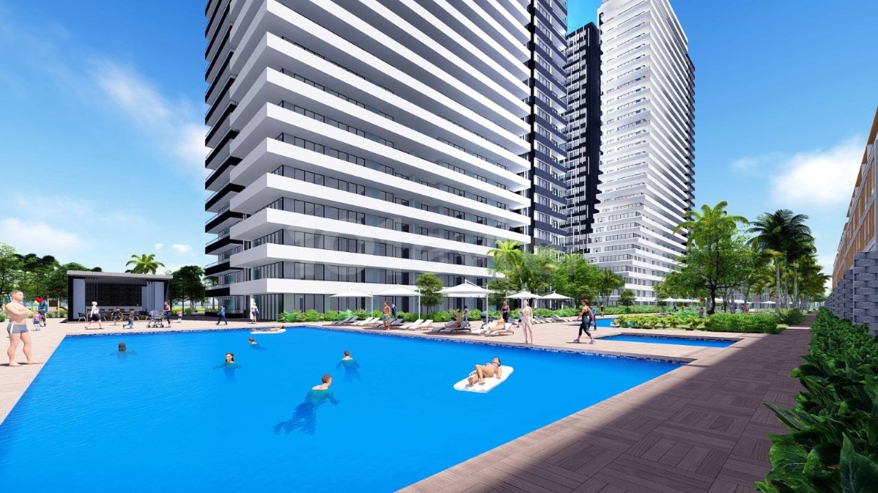 İskele LongBeach'de Grand Sapphire Projesinde 7 Yıldızlı bir yaşam sizi bekliyor , 1+1 Satılık Daire