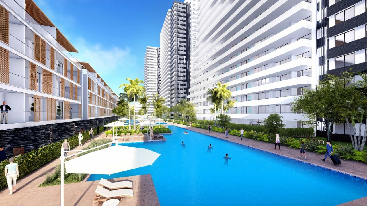 İskele LongBeach'de Grand Sapphire Projesinde 7 Yıldızlı bir yaşam sizi bekliyor , 1+1 Satılık Daire