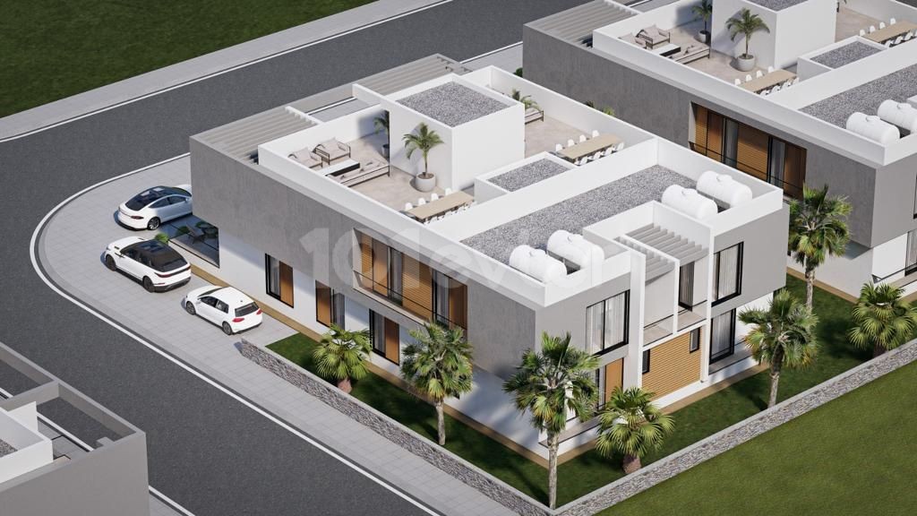 Super Luxus 3+1 Wohnungen zum Verkauf mit 155m2 Garten in Ortaköy Villas 117,000 stg ** 