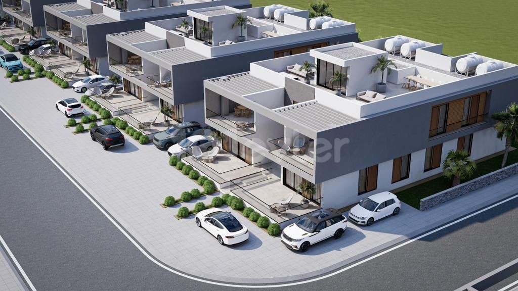 Super Luxus 3+1 Wohnungen zum Verkauf mit 155m2 Garten in Ortaköy Villas 117,000 stg ** 