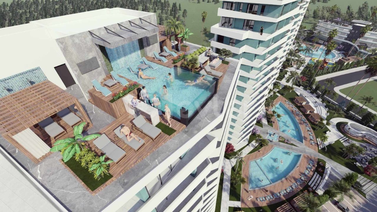 iSKELE LONGBEACH DE SATILIK STUDİO / 1+1 / 2+1 / 3+1 PENTHOUSE DAİRELER