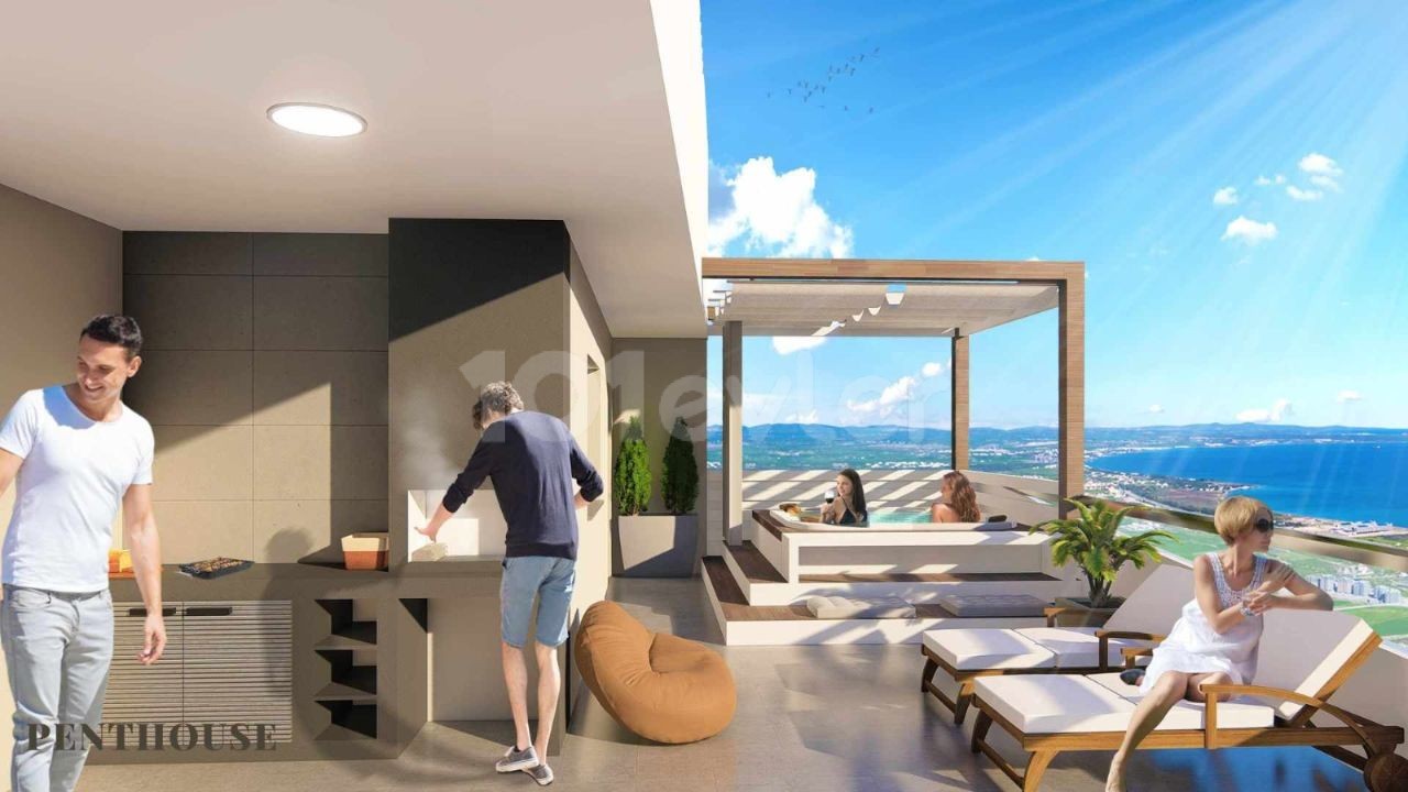 iSKELE LONGBEACH DE SATILIK STUDİO / 1+1 / 2+1 / 3+1 PENTHOUSE DAİRELER