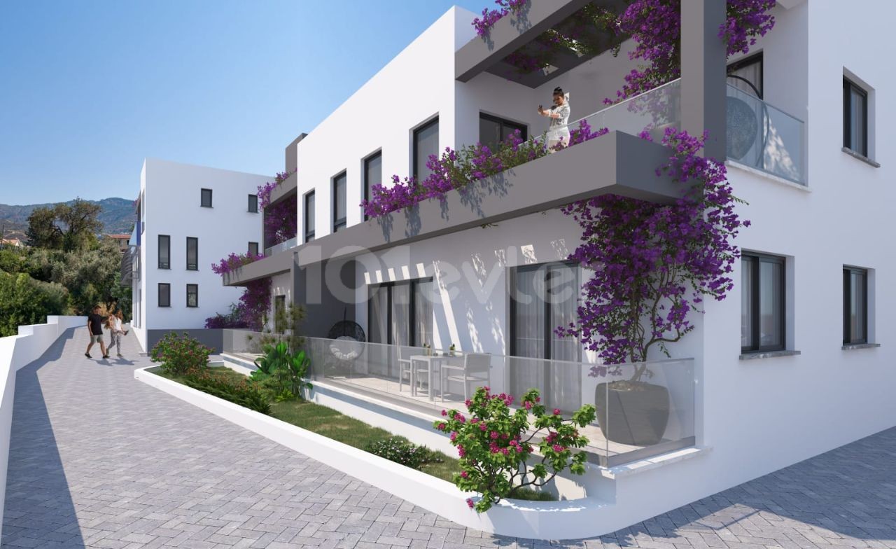 GİRNE-ALSANCAK 'TA  ,1+1  - 50 m2 + 10 m2 TERASLI DAİRE   56,000stg