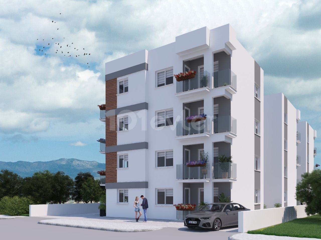 One of the most preferred areas of Nicosia is K.Kaymaklı is also a zero, 110 m2 , 3 + 1 apartment with prices starting from stg 74,000 ** 