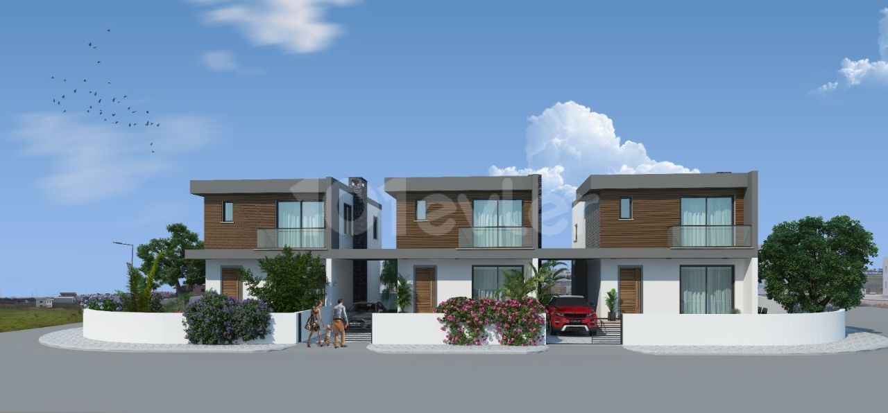 3 + 1 VILLAS WITH GARDEN AND GARAGE FOR SALE IN HAMITKOY at prices starting from stg 135,000 ** 