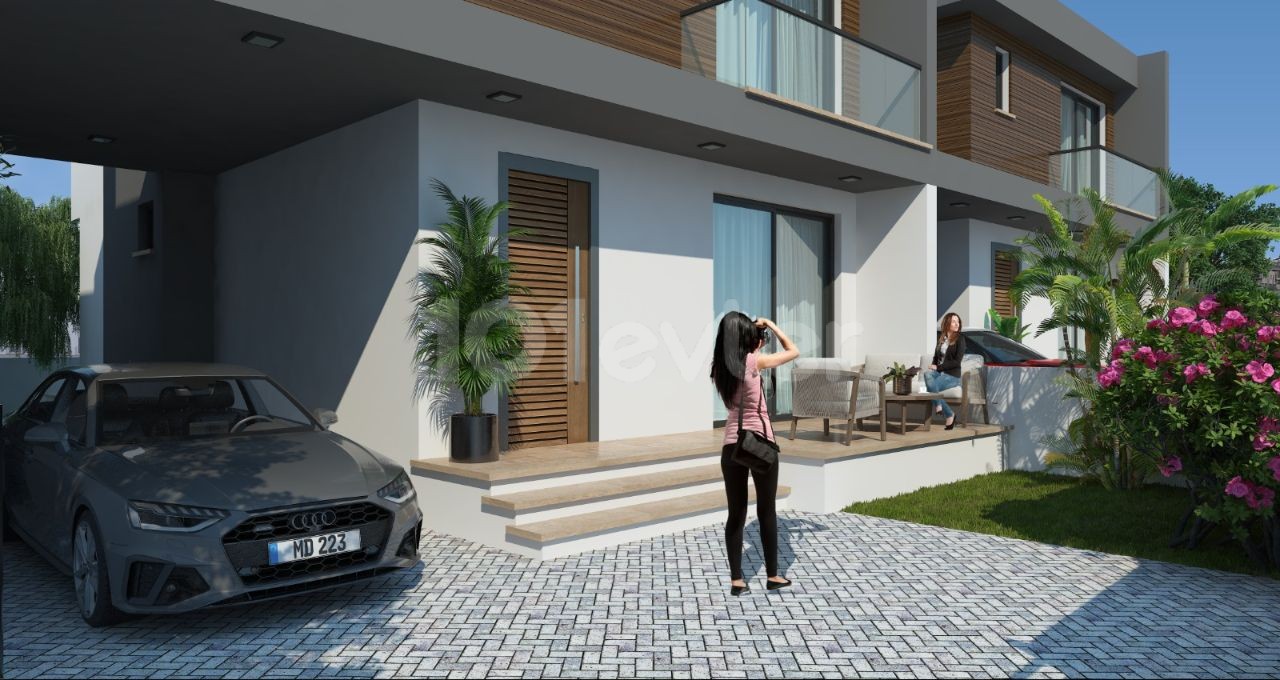 3 + 1 VILLAS WITH GARDEN AND GARAGE FOR SALE IN HAMITKOY at prices starting from stg 135,000 ** 