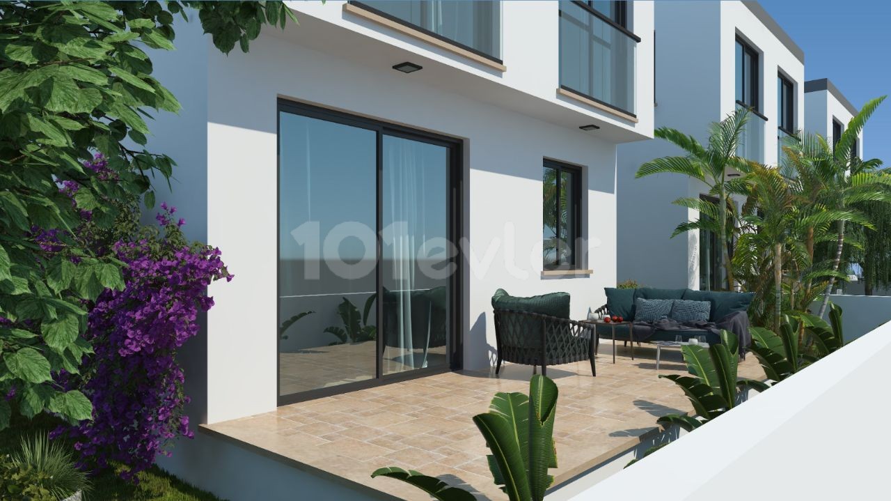 3 + 1 VILLAS WITH GARDEN AND GARAGE FOR SALE IN HAMITKOY at prices starting from stg 135,000 ** 