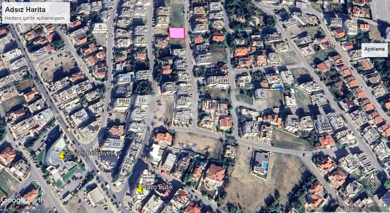 Lefkoşa Yenikent'te Villa Bölgesinde 1Evlek 2,200a2 Apartmanlık Arsa 139,000stg 