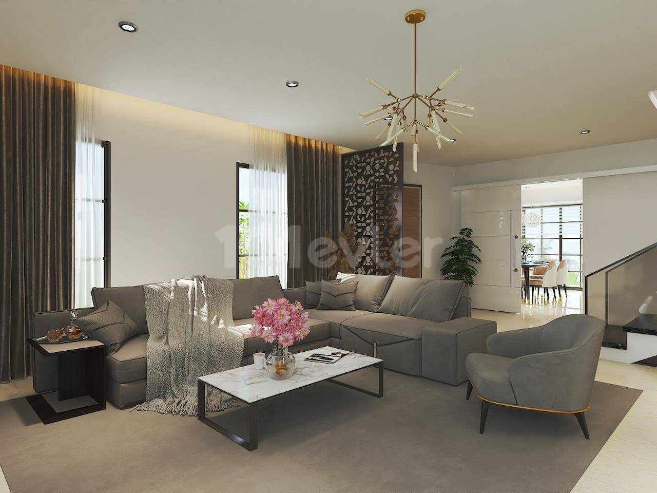 İSKELE LONGBEACH TRİPLEX HAVUZLU/HAVUZSUZ 3+1 VİLLALAR £299,900 den BAŞLAYAN FİYATLARLA