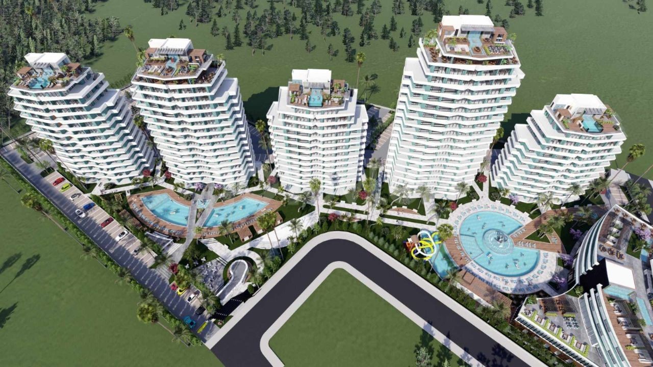 iSKELE LONGBEACH DE SATILIK STUDİO / 1+1 / 2+1 / 3+1 PENTHOUSE DAİRELER