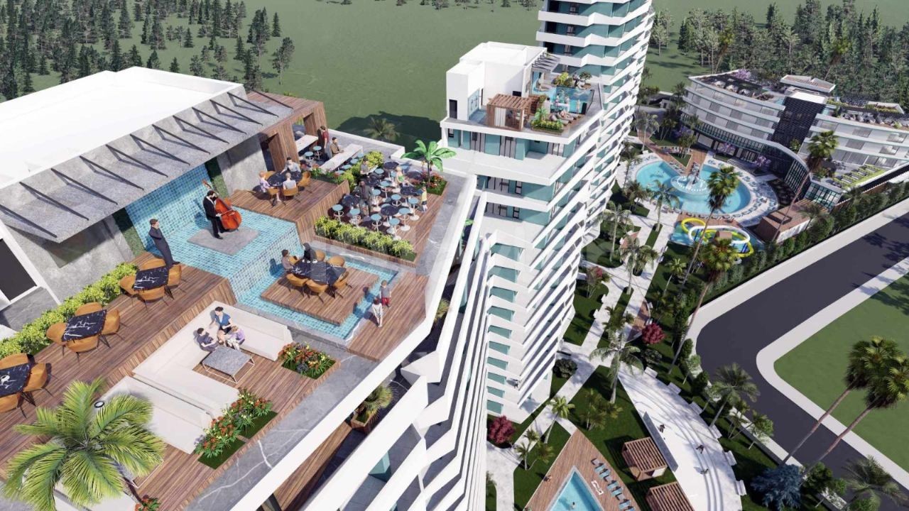 iSKELE LONGBEACH DE SATILIK STUDİO / 1+1 / 2+1 / 3+1 PENTHOUSE DAİRELER