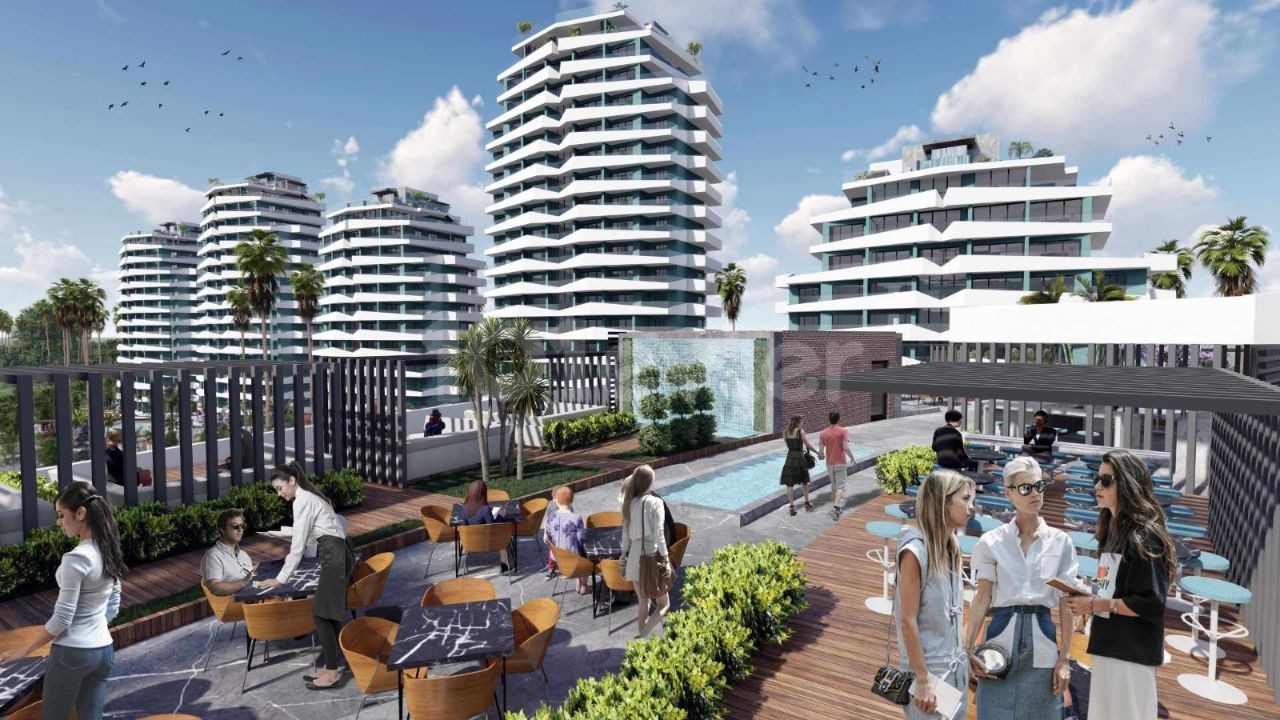 iSKELE LONGBEACH DE SATILIK STUDİO / 1+1 / 2+1 / 3+1 PENTHOUSE DAİRELER