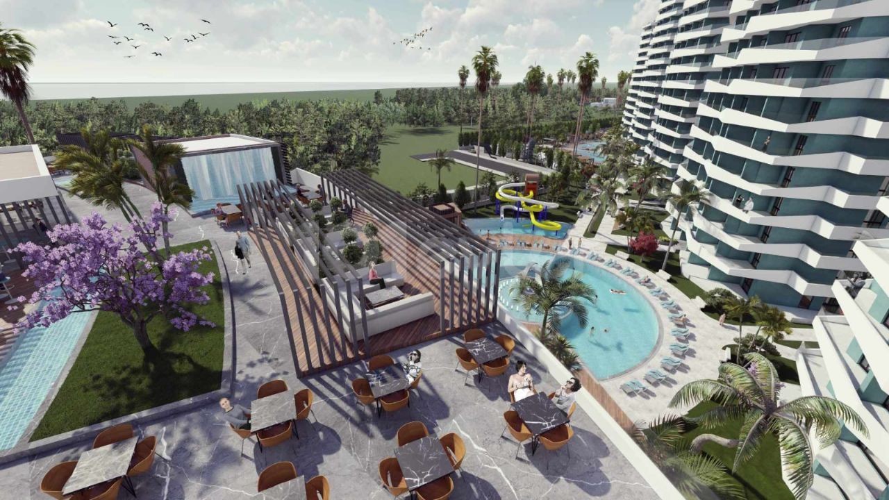 iSKELE LONGBEACH DE SATILIK STUDİO / 1+1 / 2+1 / 3+1 PENTHOUSE DAİRELER