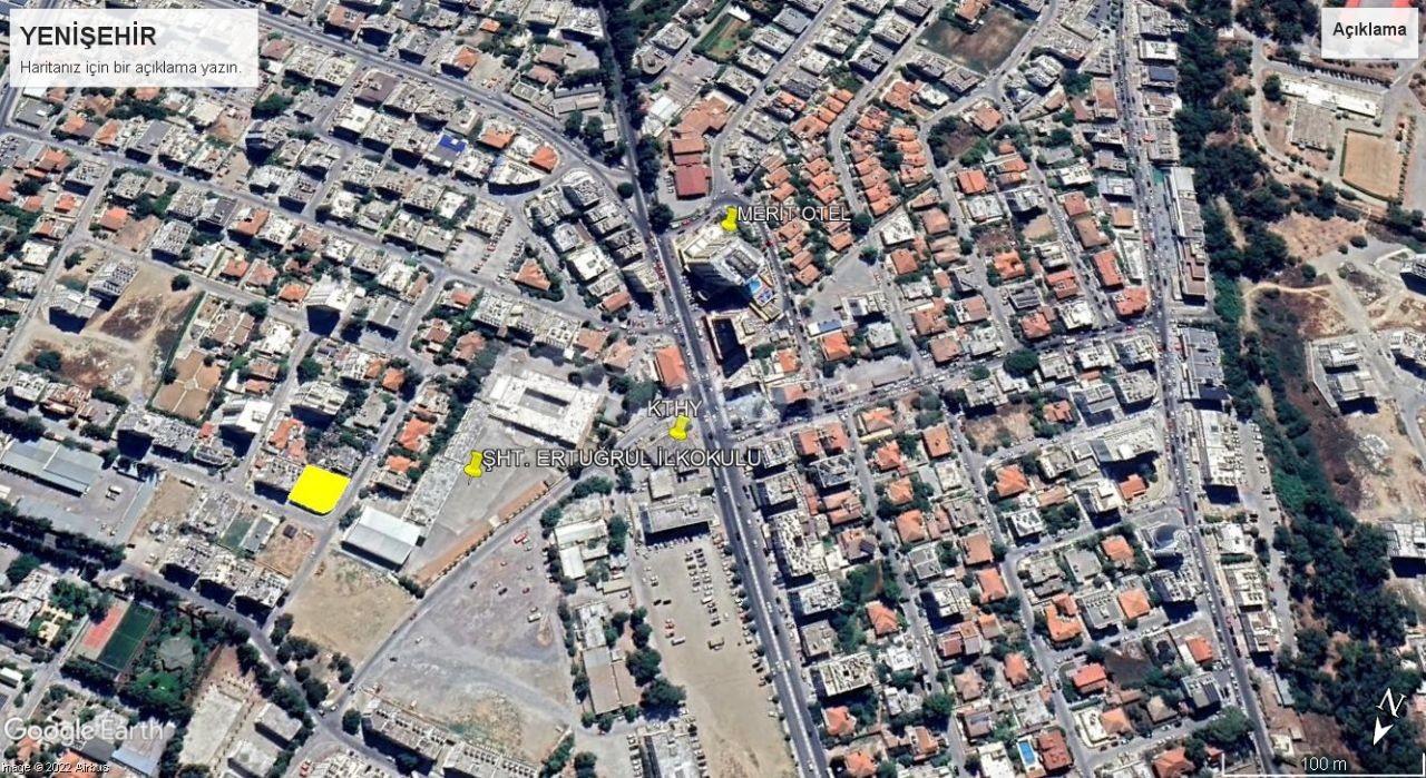 582m2 Land for Sale in Yenişehir CBD Area with 200% Deconstruction Permission 250,000stg ** 