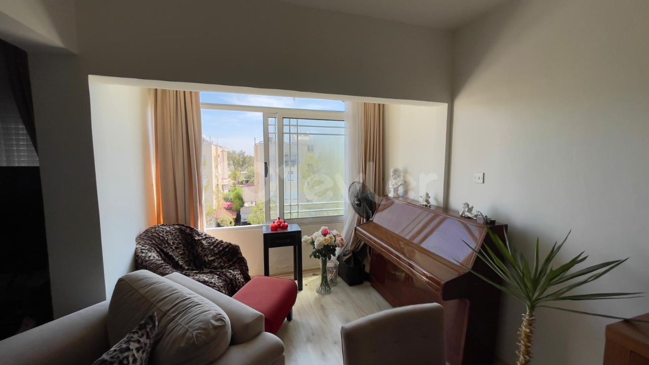 3 + 1 fully furnished renovated apartment in Metehan. 