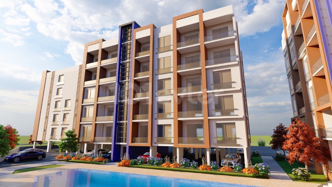 Brand new 1+1 flat delivered after 15 months in a secure site with pool in Famagusta Çanakkale region ❕ Call us before you miss the latest opportunities with 35% down payment and interest-free easy payment plan until delivery❕