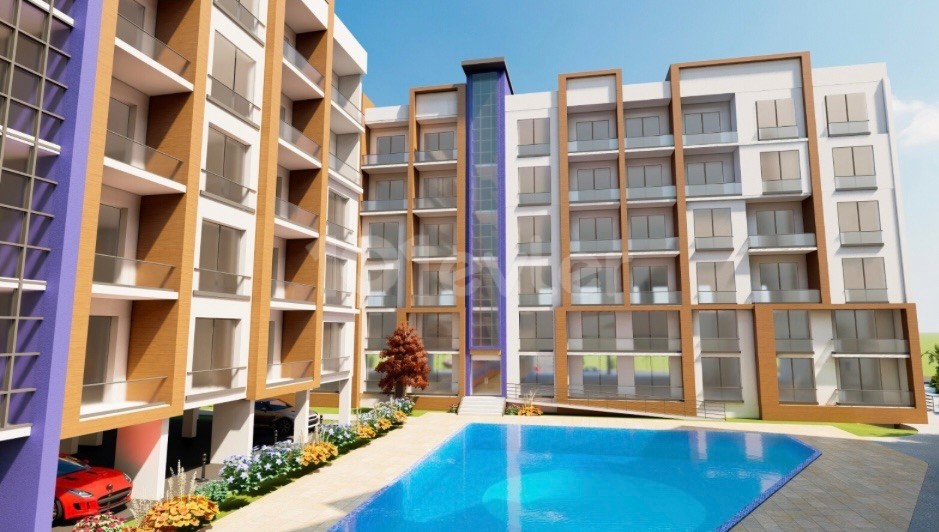 Brand new 1+1 flat delivered after 15 months in a secure site with pool in Famagusta Çanakkale region ❕ Call us before you miss the latest opportunities with 35% down payment and interest-free easy payment plan until delivery❕