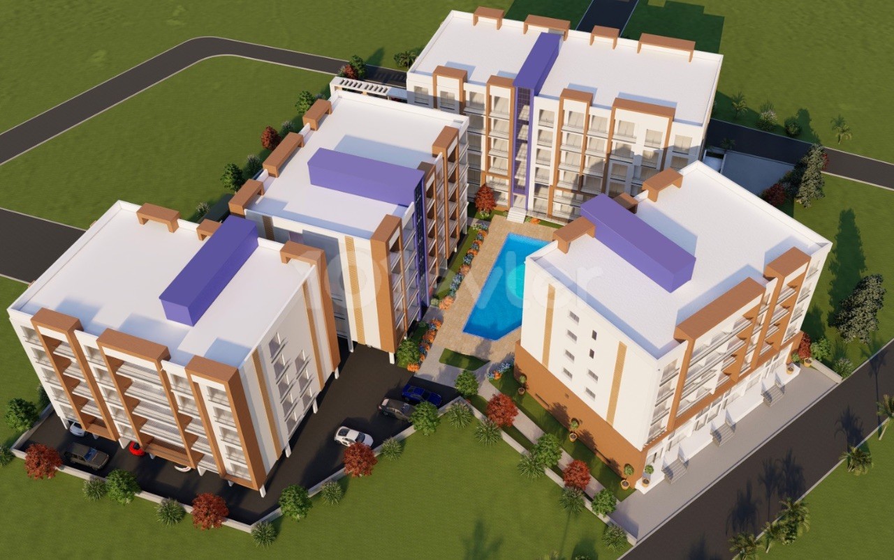 90 m2 spacious 2+1 Loft apartments in a complex with a pool in Famagusta Çanakkale region ❕❕