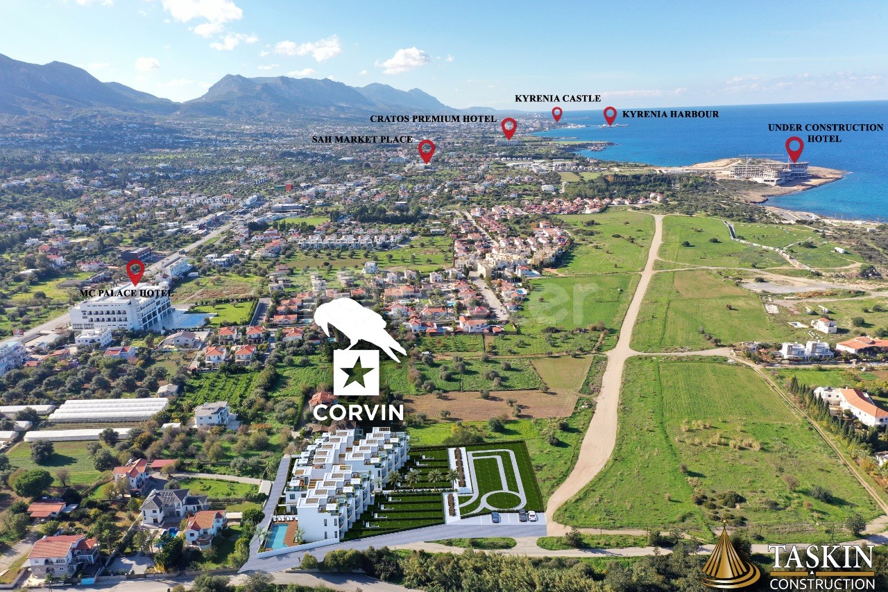 In Catalkoy Kyrenia mit ununterbrochenem, herrlichem Meerblick, in Gehweite zum Meer!