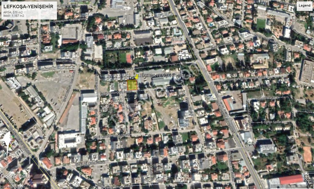 Lefkoşa'nın Tam Merkezi Yenişehir'de 15 (2+1) Daireli Apartman Yapımına Uygun Arsa!