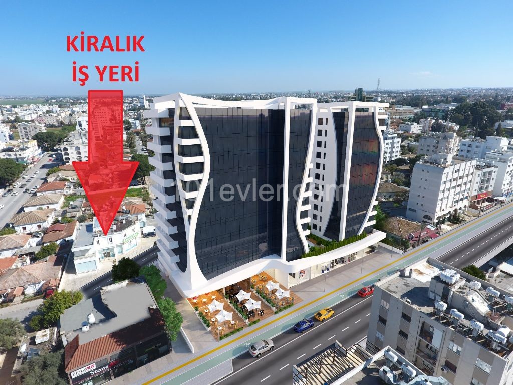 Lefkoşa'nın İş Dünyası Merkezi - YÜKSELEN DEĞER YENİŞEHİR'de Kiralık Mağaza (120m2) 