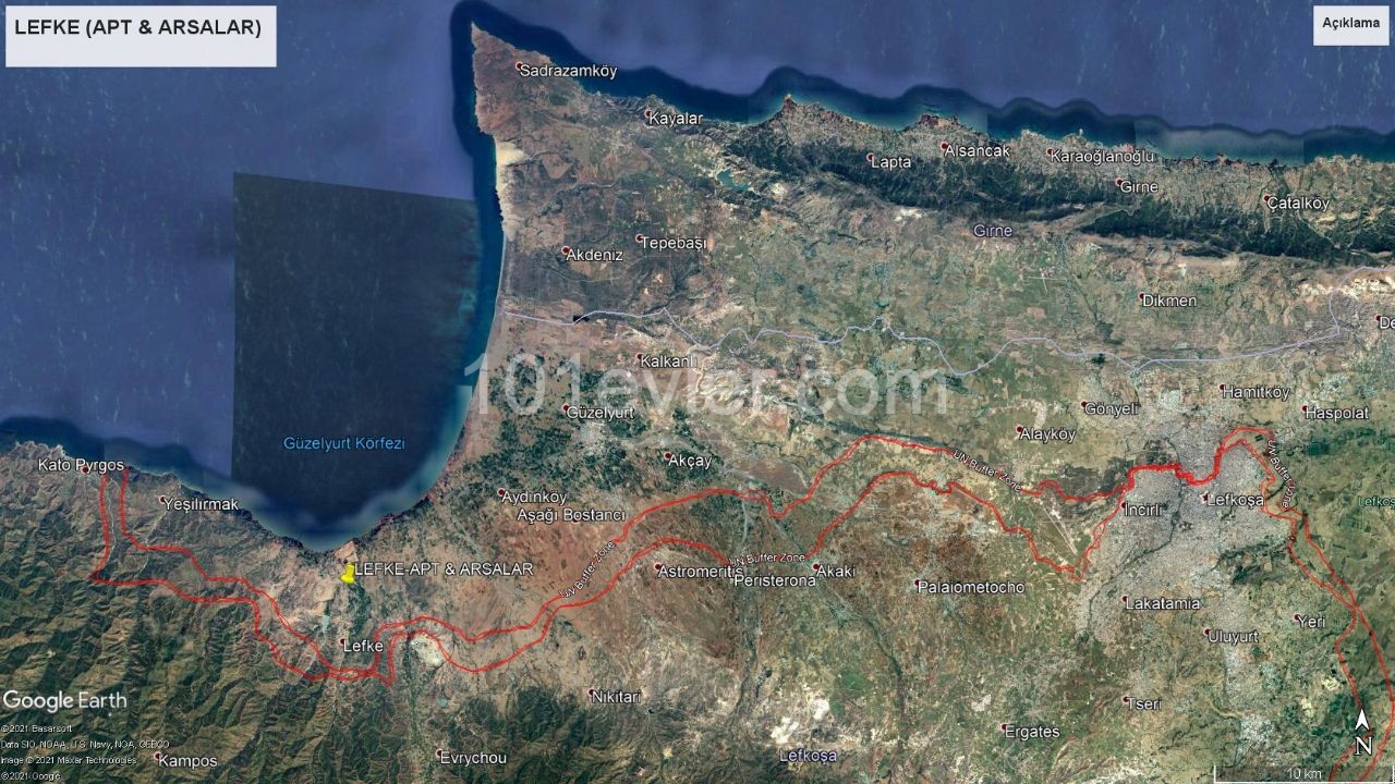 LEFKE'nin En Yüksek Tepesinde MUHTEŞEM Deniz & Doğa Manzaralı ARSA