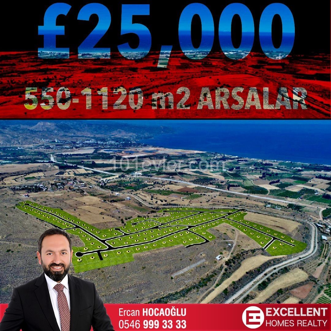 Yesil Decimated 550-1,120m2 PLOTS in LEFKE Where GREEN and BLUE Meet with Prices Starting from £25,000! ** 