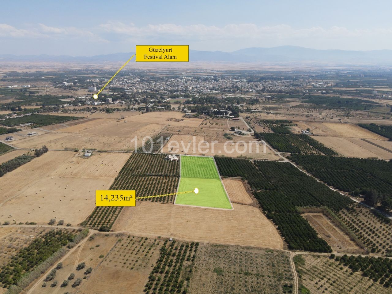 The Value of Güzelyurt is in the Fastest Rising Area, 2 minutes from the Center. AN INVESTMENT OPPORTUNITY OF 14,179 m2 at A distance of! ** 