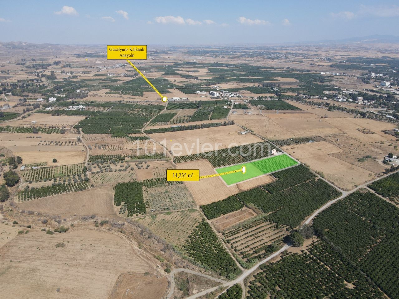 The Value of Güzelyurt is in the Fastest Rising Area, 2 minutes from the Center. AN INVESTMENT OPPORTUNITY OF 14,179 m2 at A distance of! ** 